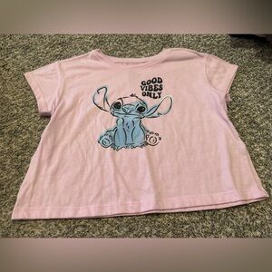 Disney Pink Tee with Blue Character Design